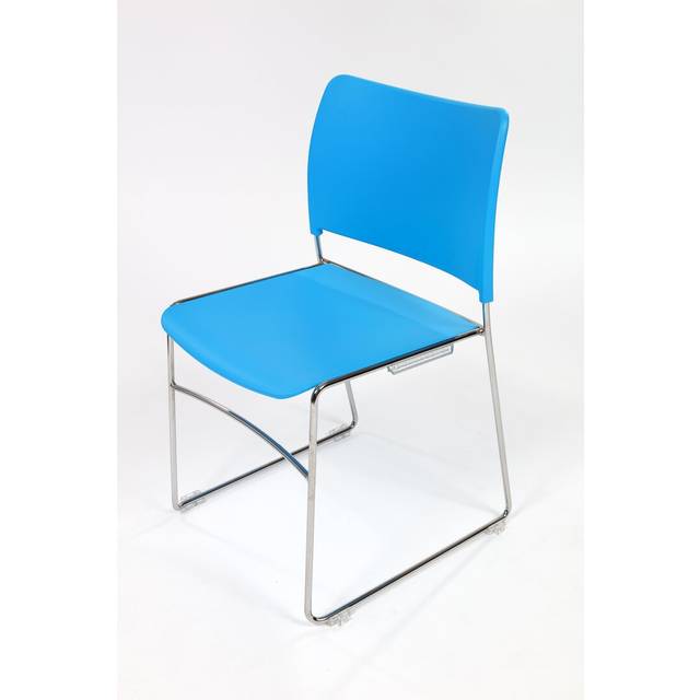 Norham Armless Stacking Chair - Chrome (84cm H X 49cm W X 52.5cm D)