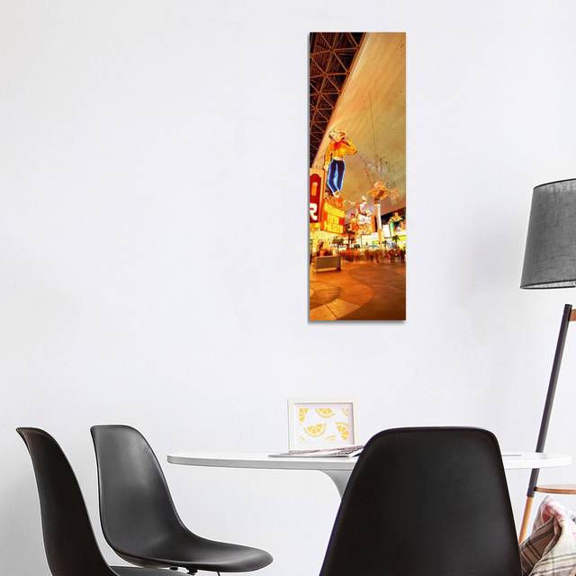 Fremont Street Downtown Las Vegas - Wrapped Canvas Photograph (121.92cm H x 40.64cm W x 1.91cm D)