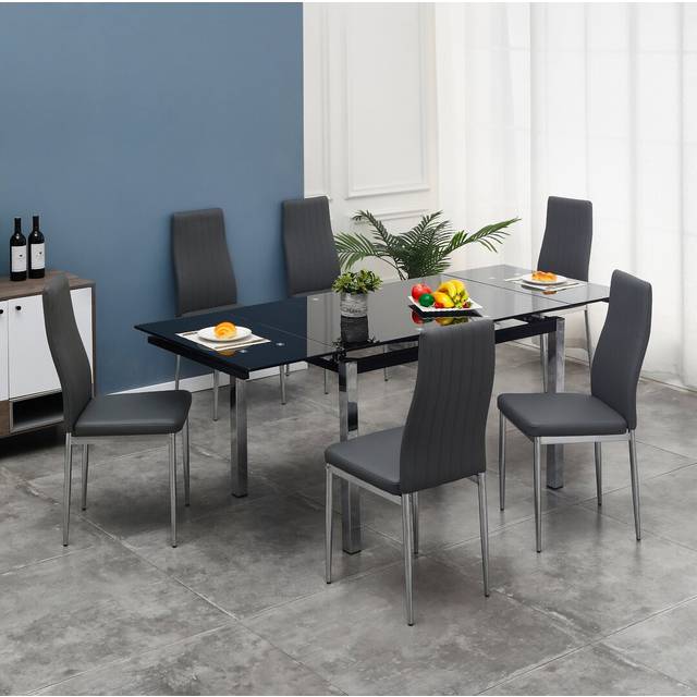 Metro Peasnell Extendable Dining Set Black/Grey