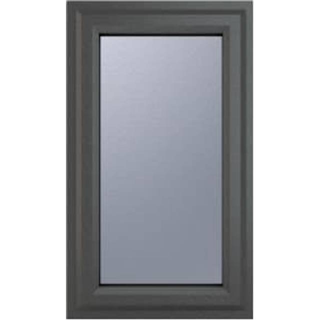 Crystal uPVC Double Glazed Window Left Hand Side Hung Grey White Obscure Glass 610x1040mm - Crystal-Direct - 104 x 61 x 7cm