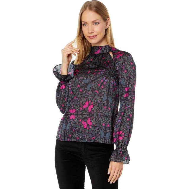 Ted Baker Womens Heiydii High Neck Blouse in Black - Size 6 UK
