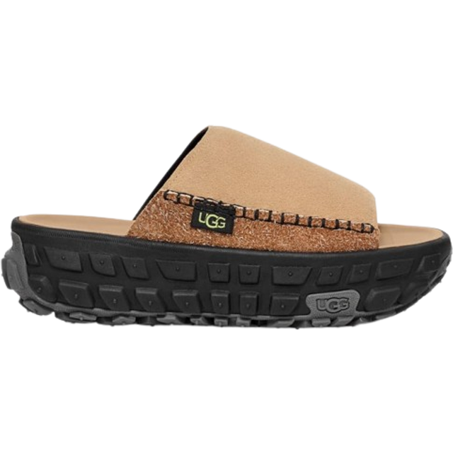 UGG® Venture Daze Slide for Women in Sand/Black, Size 8.5, Suede/Polyester