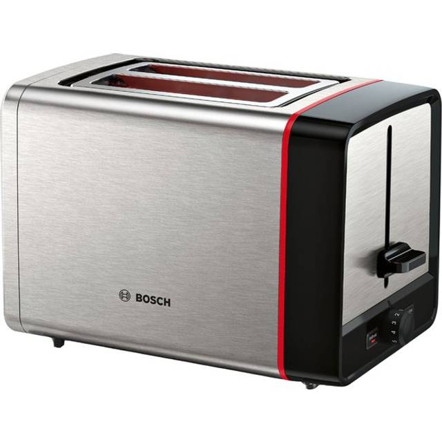 Bosch MyMoment TAT6M420, kompakt brödrost med avtagbart hopfällbart bakverk, med upptiningsfunktion, automatisk avfrostning, hissfunktion, brödcentrering, perfekt för 2