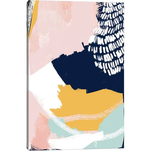 Pastel Cloth by Jilli Darling - Wrapped Canvas Painting on Canvas (30.48cm H x 20.32cm W x 1.91cm D)