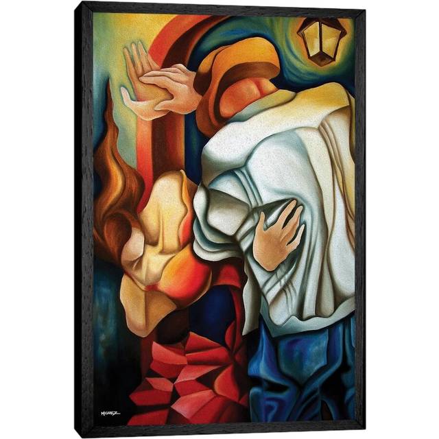 &#39;Dancers&#39; Painting Print on Wrapped Canvas - Black Picture Framed (66.04 cm H x 45.72 cm W)