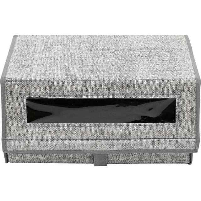 2 Pair Stackable Shoe Storage Box - Grey (2)