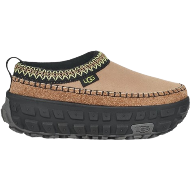 UGG Mens Men's Brown & Black Cow Leather Colourblock Venture Daze Comfy Mules M, 10 - Brown/Black