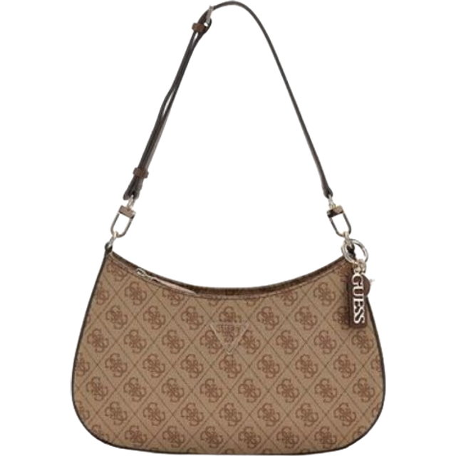 Women's Handbag Guess Noelle Top Zip - Marron