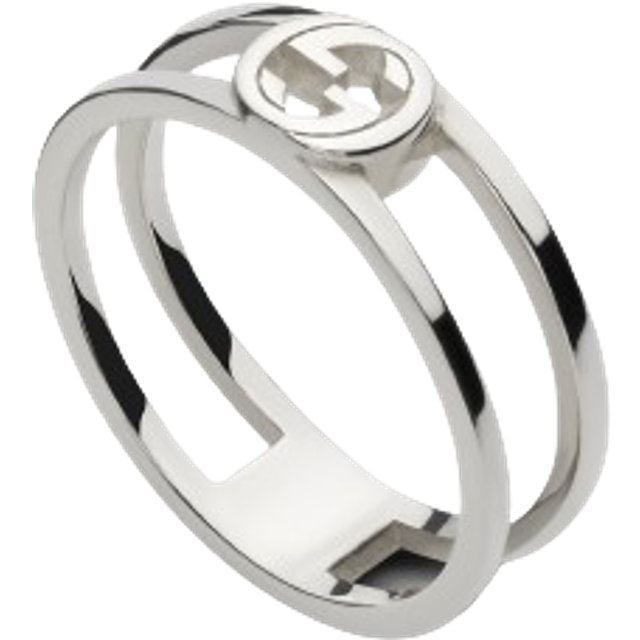 Gucci Interlocking Sterling Silver Ring - S