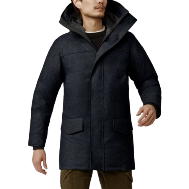 Canada Goose Wool Langford Parka Jacket - Navy - S
