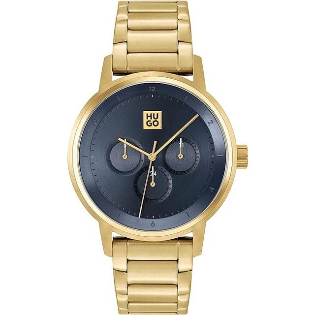 HUGO Define Men's Yellow Gold Tone Ion Plated Bracelet Watch