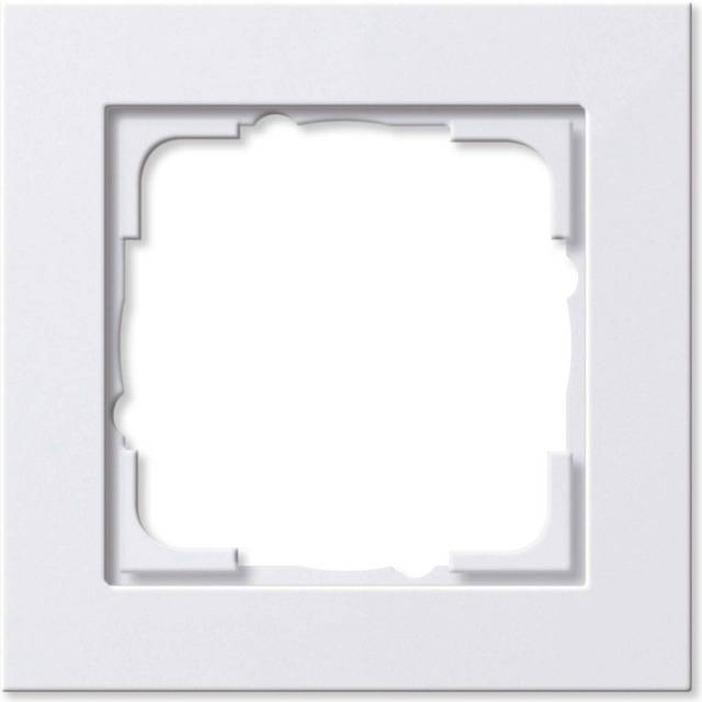021129 - Cover frame 1-fold unbreakable, pure white glossy, 021129