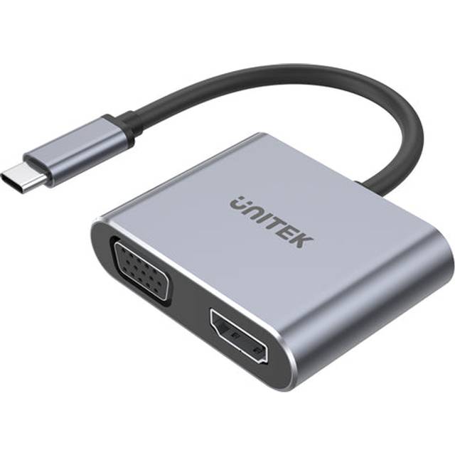 Unitek uHUB Q4 Lite - dockningsstation - USB-C / Thunderbolt 3 - HDMI, VGA