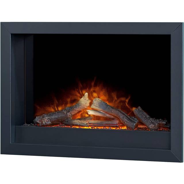 Adam Toronto Electric Wall Inset Fire with Remote Control in Black