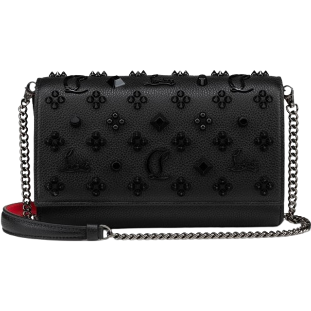 Christian Louboutin Womens Black/ultr Paloma Leather Clutch Bag 14x23x5.8cm