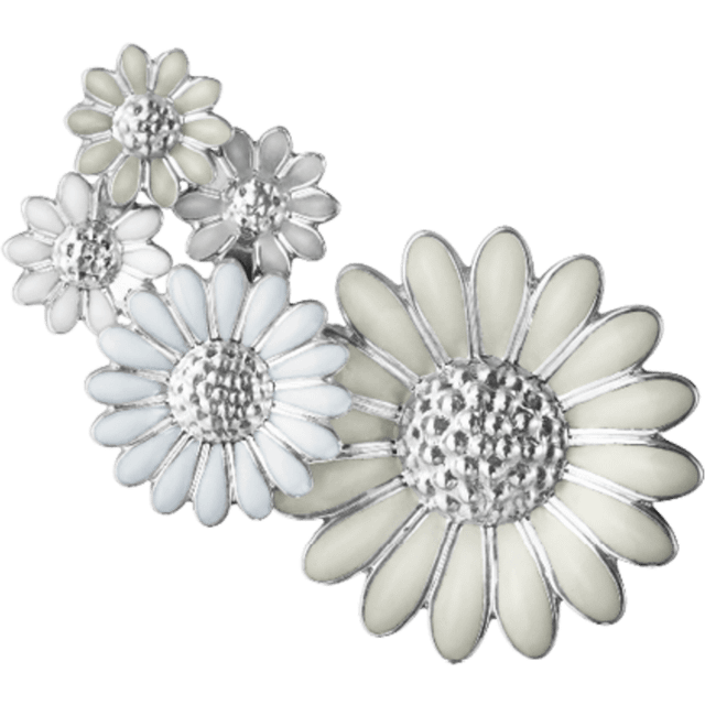 Öronmanschett daisy left silver