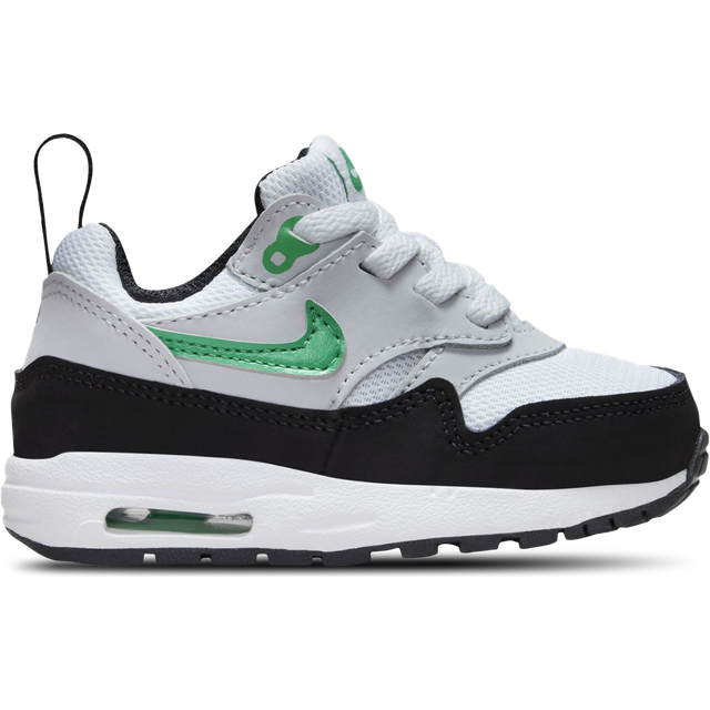 Nike Air Max 1 EasyOn TD Black Stadium Green Baby Sneakers White Pure-Platinum DZ3309-108 23.5