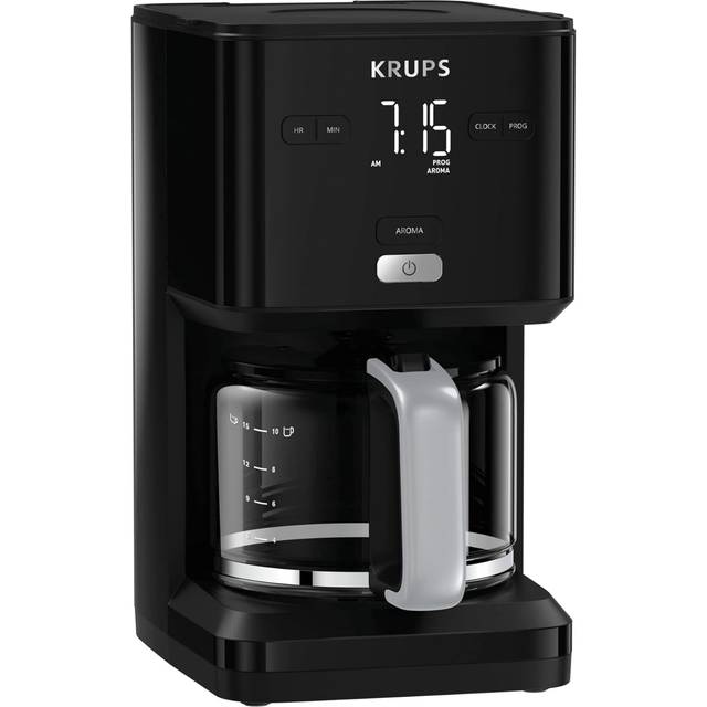 KRUPS KM6008 Smart'n Light Coffee Maker Filter | Intuitive Display | 1.25 Litre Capacity for Up to 15 Cups of Coffee | Automatic Shut-Off Function |