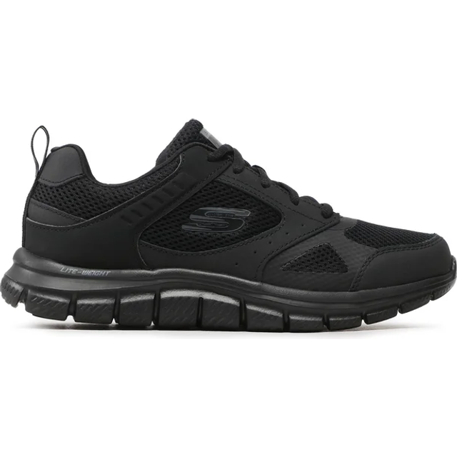 Skechers Mens Track Syntac Trainers in Black