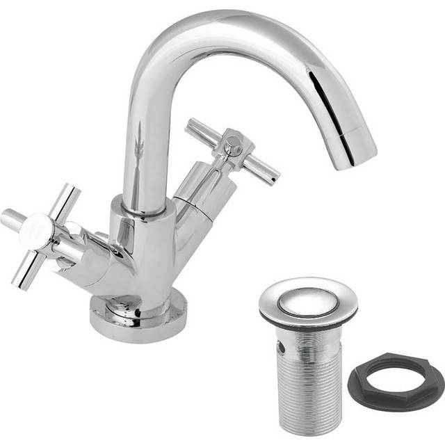 Deva Motif Taps Basin Mixer in Chrome Brass