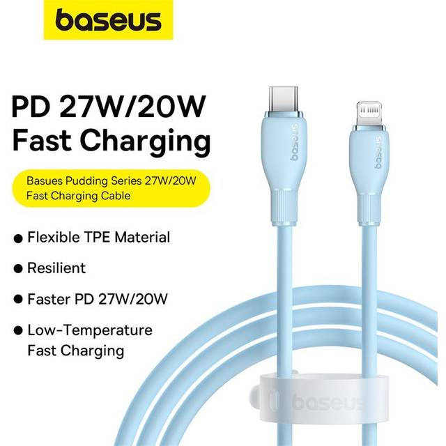 Baseus Pudding USB-C till Lightning-kabel, 20W, svart