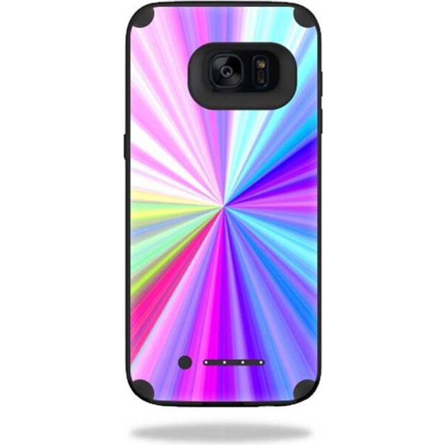 MightySkins MJSGS7 EdgeED-Rainbow Zoom Skin for Mophie Juice Pack Samsung Galaxy S7 Edge Case Wrap Cover Sticker - Rainbow Zoom