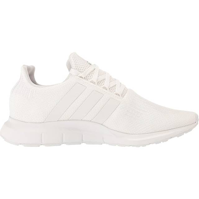 adidas Women's Swift Run Sneaker, White/White/Gold Metallic, 8