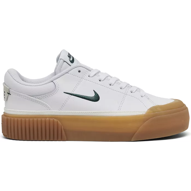 Nike wmns court legacy lift white vintage green gum women platform fv5526-100