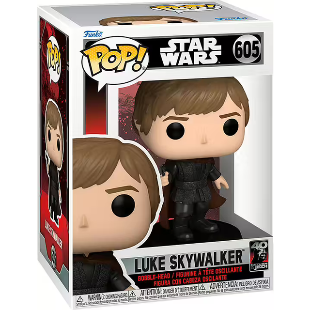 POP! Star Wars: Return of the Jedi 40th - Luke Skywalker - Black&#47;Brown (One-Size)