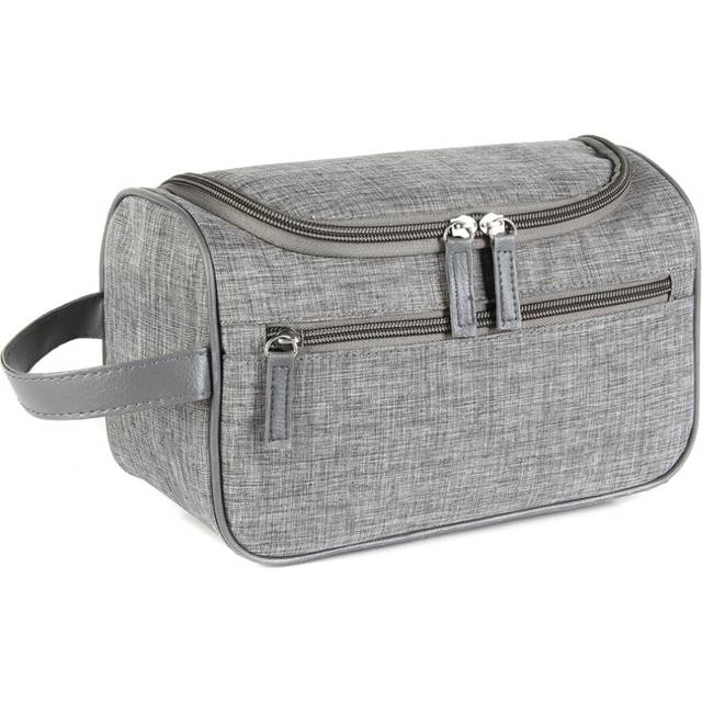 (Gray) Multifunctional Travel Makeup Bag Oxford Fabric Cosmetic Storage Pouch Toiletry