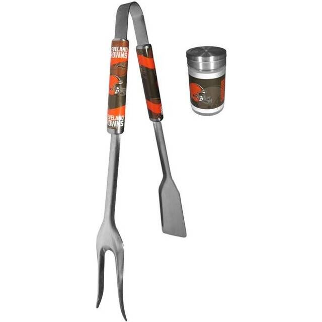 Siskiyou FBQM025SEA Unisex NFL Cleveland Browns 3-in-1 BBQ Tool & Season Shaker - One Size