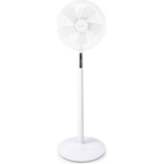 Nedis Golvstående Fläkt med fjärrkontroll 130 cm, vit 5412810333219