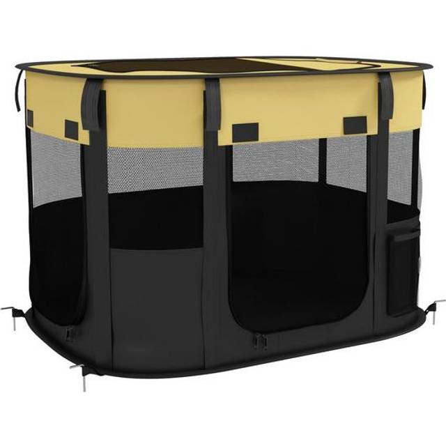 PawHut Portable Dog Pen for Puppies - Rabbits - Kittens - Guinea Pigs - Yellow - 114 | TJ Hughes