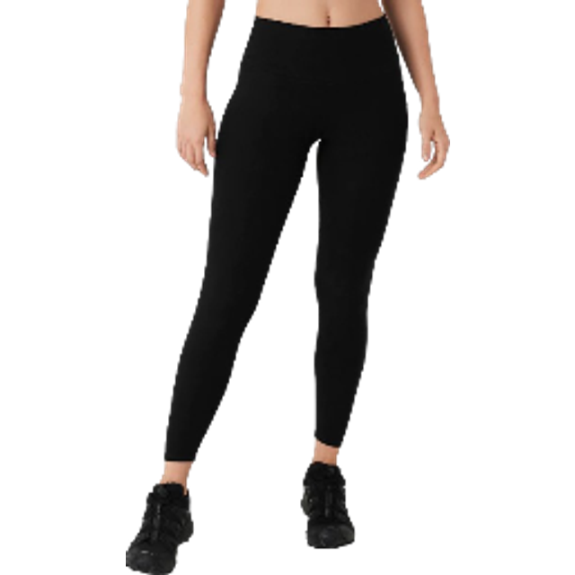 Alo Yoga Womens Black Alosoft 7/8 High-rise Stretch-woven Leggings L - BLACK