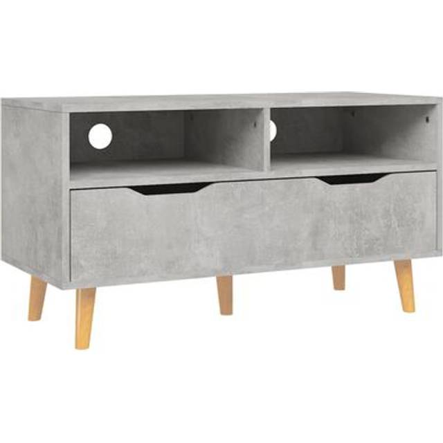 Tv-bänk betonggrå 90x40x48,5 cm konstruerat trä