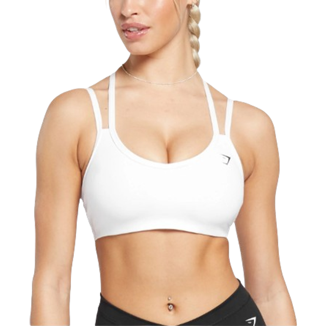 Strap Feature Sports Bra - White