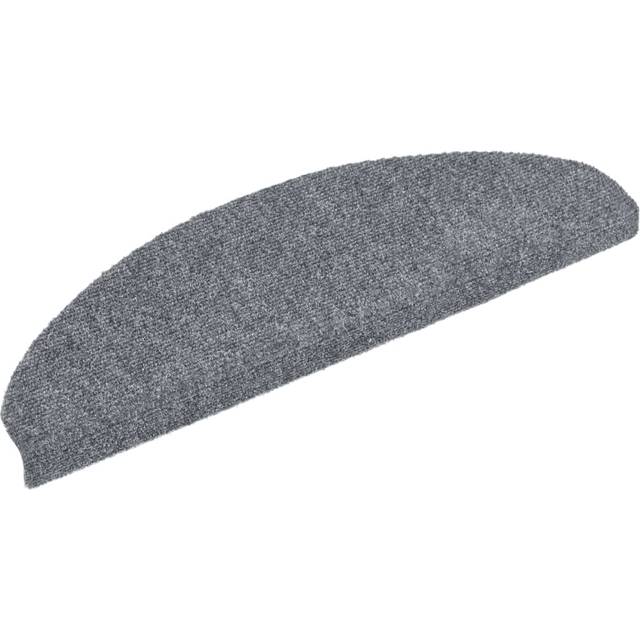 Vidaxl 15 Self-adhesive Stair Mats Needle Punch 65X21X4 Cm Light Grey, Grey