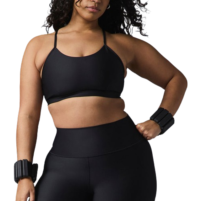 Alo Yoga Womens Black Intrigue Scoop-neck Stretch-woven Sports Bra Xl - BLACK