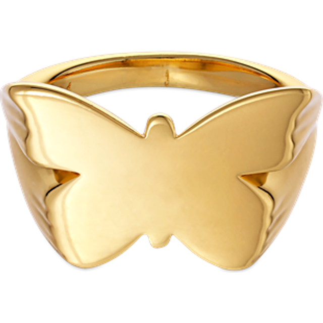 Jane Kønig Butterfly Signet ring i forgyldt