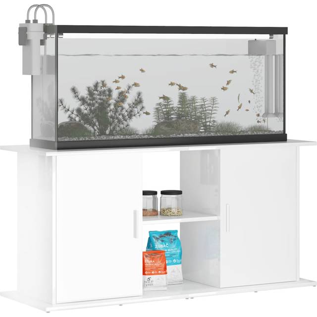 vidaXL Akvariebänk betonggrå 101x41x58 cm konstruerat trä