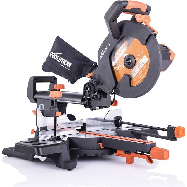 Evolution R255SMS+ 255mm Multi-Material Sliding Mitre Saw - 230V