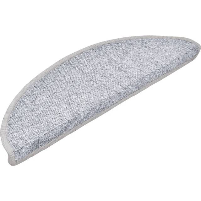 Vidaxl Carpet Stair Treads 15 Pcs Light Grey 56X17X3 Cm, Grey