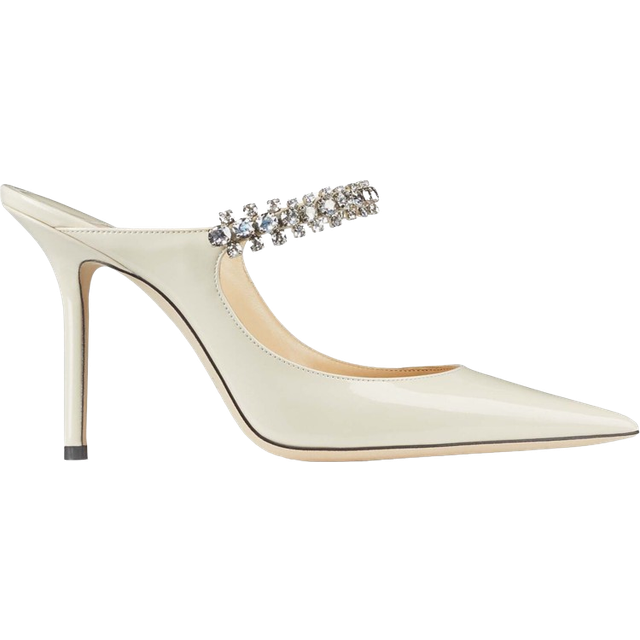 Jimmy Choo Off-White Bing 100 Mules - Linen - IT 38.5