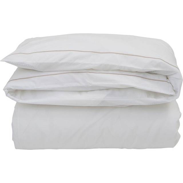 Lexington Hotel Collection Påslakan Percale Vit/ Beige 150x210 cm