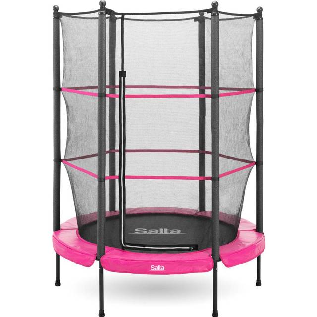 Salta Junior Trampoline - 140cm Pink 195cm H X 140cm W X 140cm D