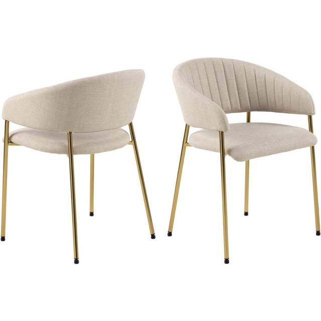 Ann matstol med armstöd beige.