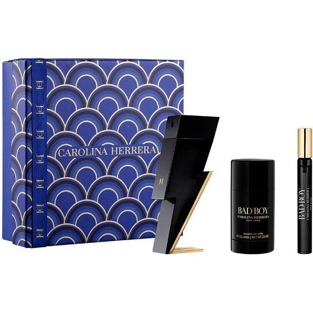 Carolina Herrera Bad Boy Eau De Toilette Spray 100ml Set 3 Pieces