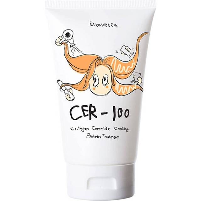 Elizavecca Cer-100 Collagen Ceramide Coating Protein Treatment Kollagenmask för glansigt och mjukt hår 100 ml