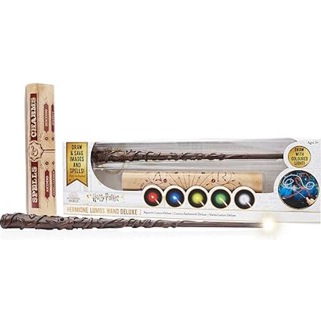 "WOW! STUFF Hermione Granger Deluxe Harry Potter Rechargeable Light-Painting Wand with Multi-Coloured LED Tip, 14"""