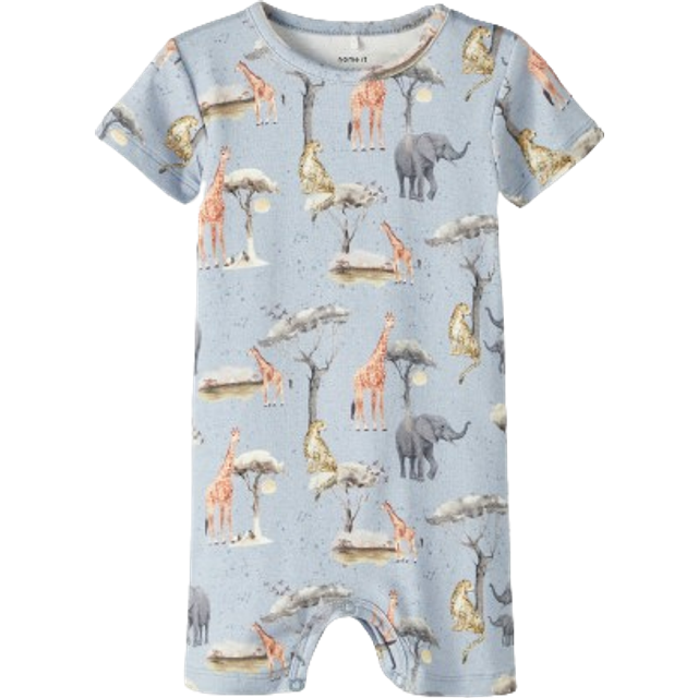 Name IT Baby pojkar Nbmjupar Sunsuit jumpsuit, Silver filigree, 68